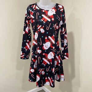 NWOT Santa Claus Candy Cane Skater Dress.  Size S small 4/6